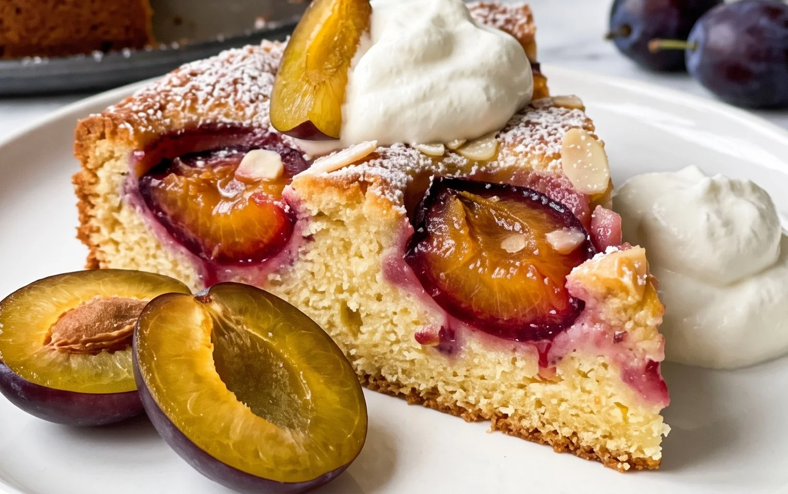 Französischer Pflaumenkuchen